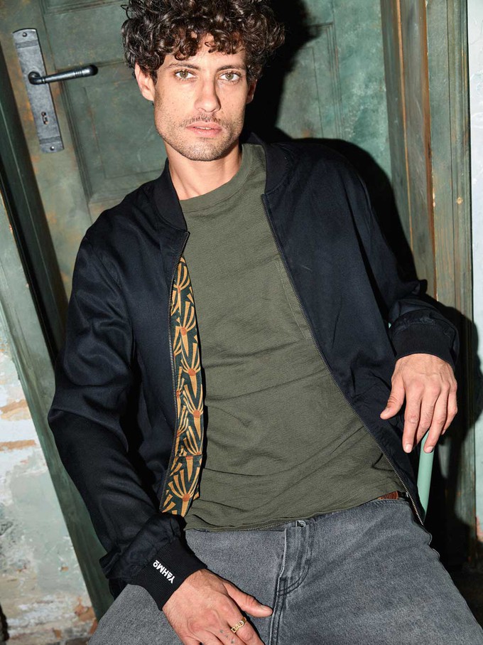 Laslo Reversible Bomber Jacket artdeco/black from Yahmo
