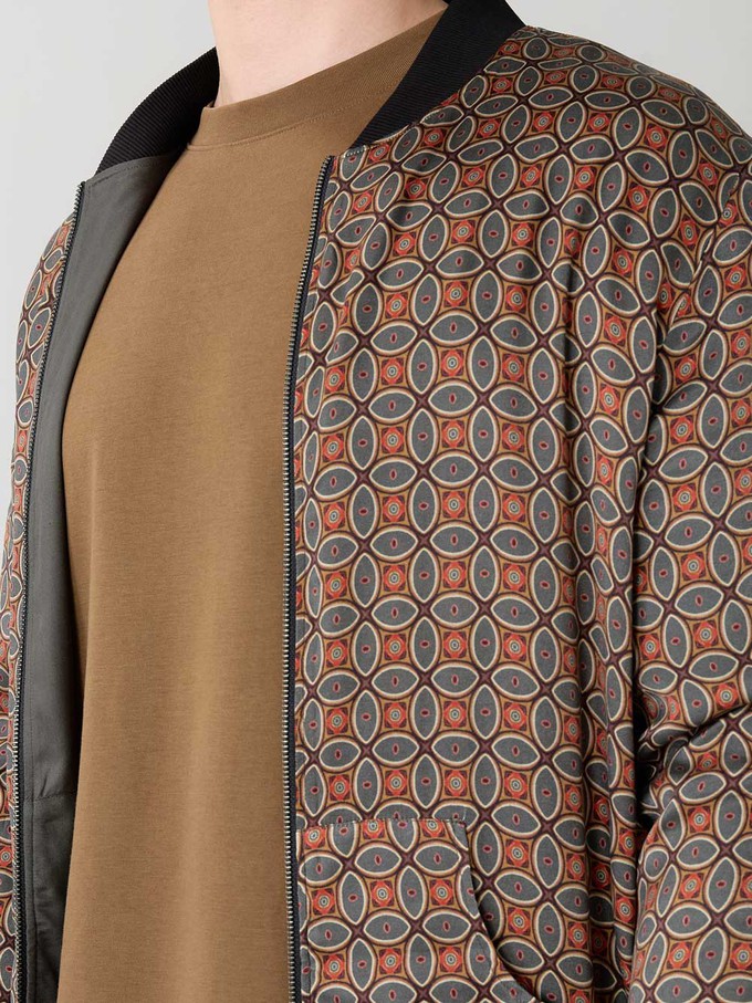 Laslo Reversible Bomber Jacket Nostalgia/Pine from Yahmo