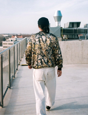 Laslo Reversible Bomber Jacket bird/navy from Yahmo