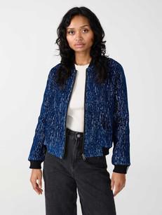Berta Reversible Bomber Jacket ink/black via Yahmo
