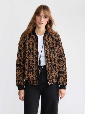 Berta Reversible Bomber Jacket Palm/Black from Yahmo