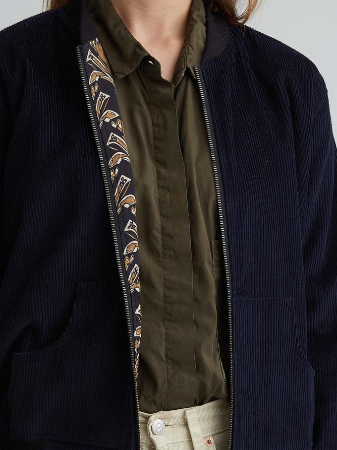 Elsa Reversible Bomber Jacket papyrus/navy from Yahmo