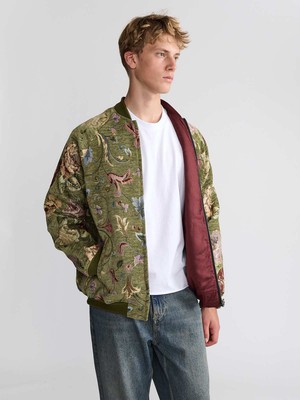 Bruno Reversible Bomber Jacket Garden/Wine from Yahmo