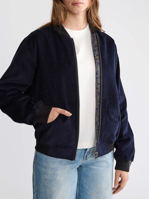 Elsa Reversible Bomber Jacket Paisley/Navy from Yahmo