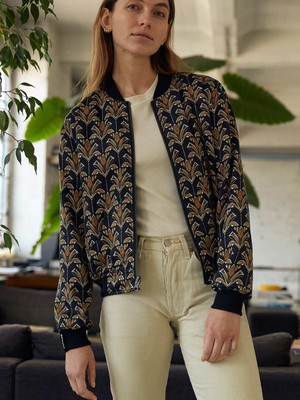 Elsa Reversible Bomber Jacket papyrus/navy from Yahmo