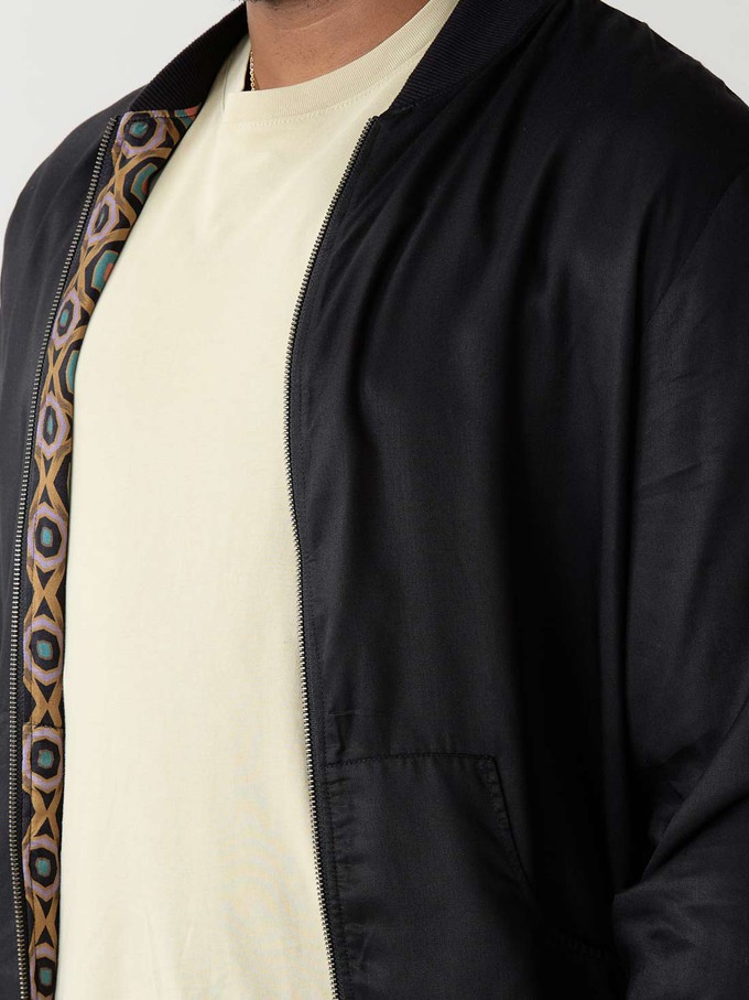 Laslo Reversible Bomber Jacket kaleidoscope/black from Yahmo