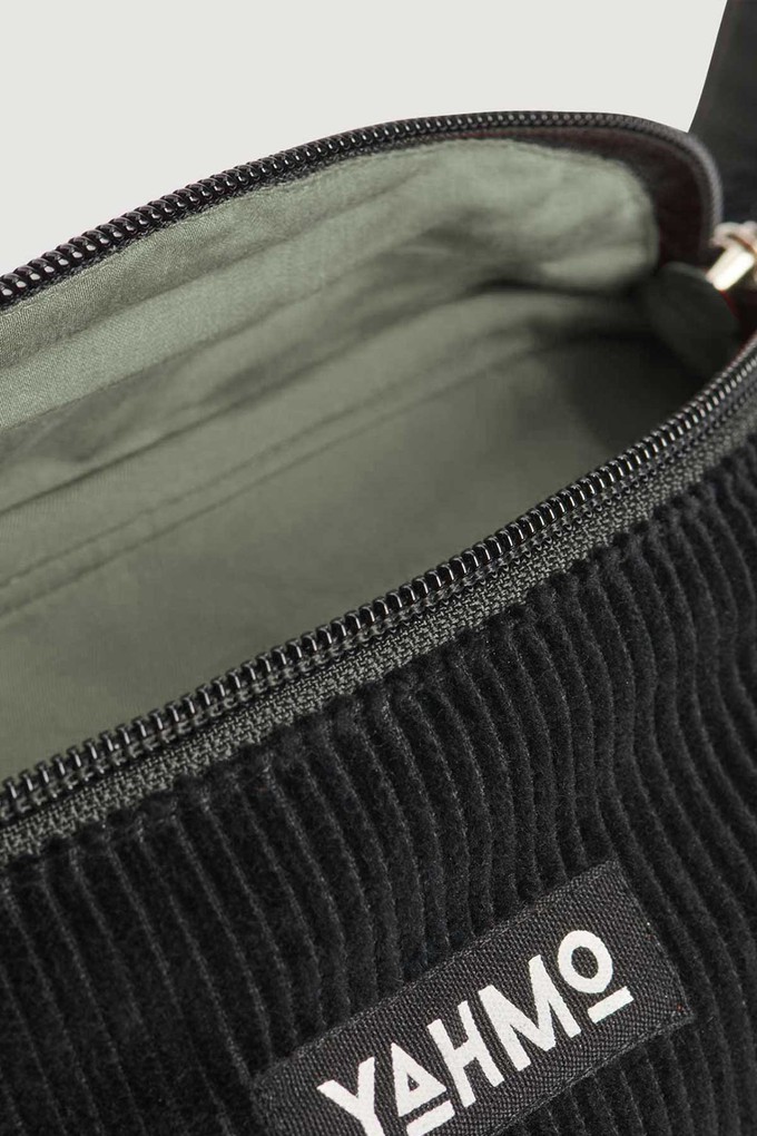 black Corduroy Bum Bag from Yahmo