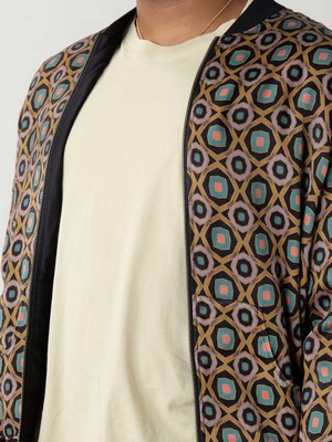 Laslo Reversible Bomber Jacket Kaleidoscope/Black from Yahmo