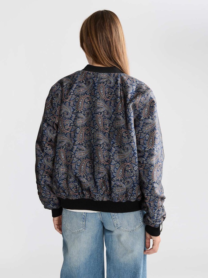 Elsa Reversible Bomber Jacket Paisley/Navy from Yahmo