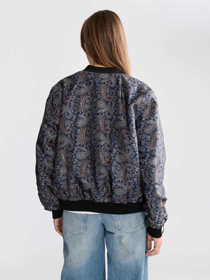 Elsa Reversible Bomber Jacket Paisley/Navy from Yahmo