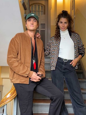 Oskar Reversible Bomber Jacket masala/caramel from Yahmo