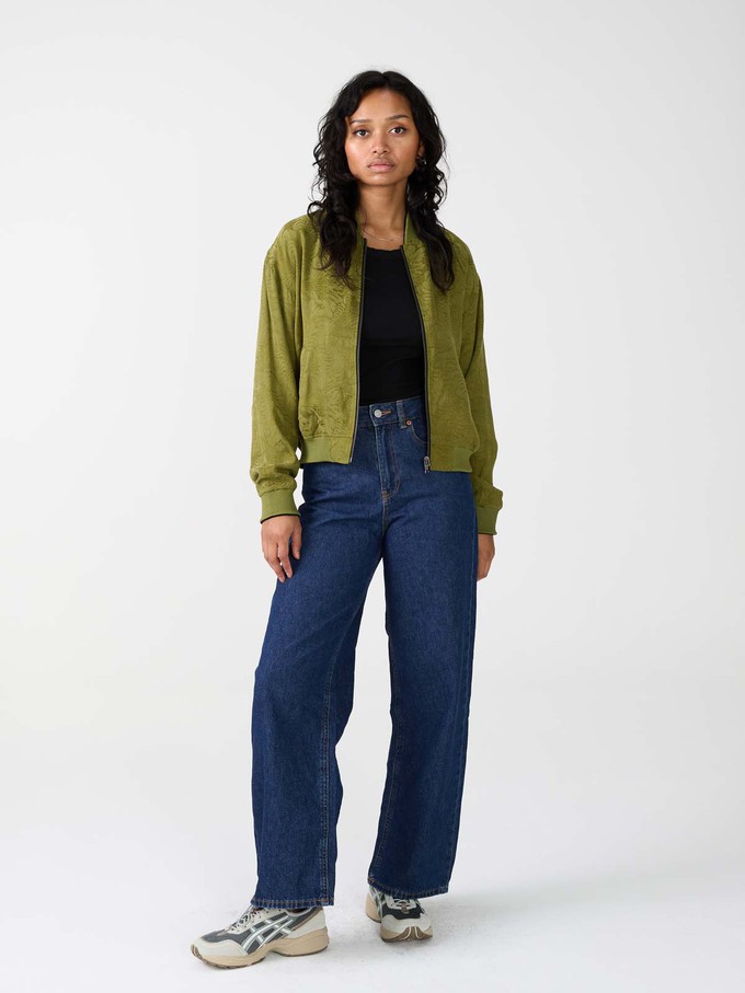 Lene Reversible Bomber Jacket moss/black from Yahmo