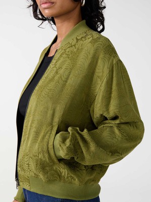 Lene Reversible Bomber Jacket moss/black from Yahmo