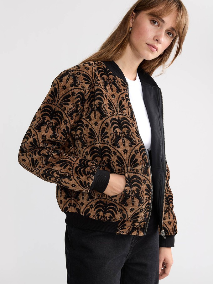 Berta Reversible Bomber Jacket Palm/Black from Yahmo