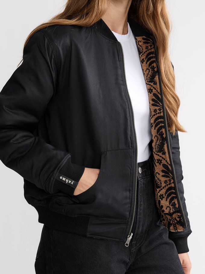 Berta Reversible Bomber Jacket Palm/Black from Yahmo