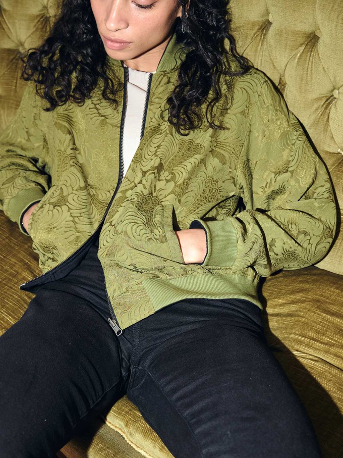 Lene Reversible Bomber Jacket moss/black from Yahmo