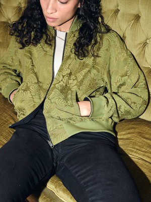 Lene Reversible Bomber Jacket moss/black from Yahmo