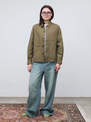 Otti Embroidered Workwear Jacket Olive from Yahmo