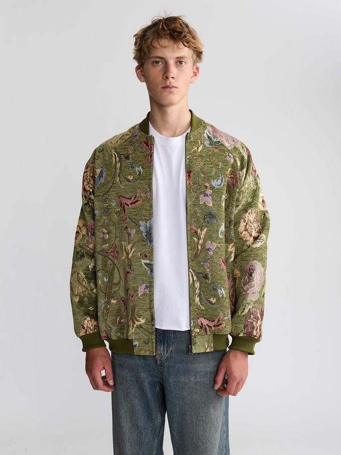 Bruno Reversible Bomber Jacket Garden/Wine from Yahmo