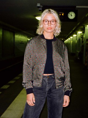 Ruth Reversible Bomber Jacket emerald/black from Yahmo