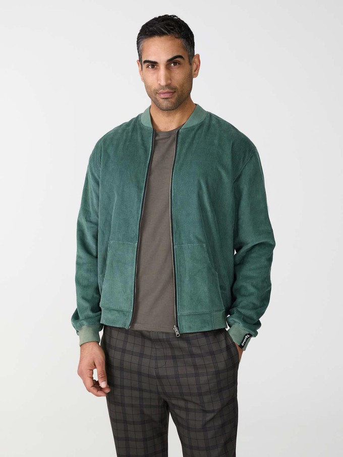 Oskar Reversible Bomber Jacket atlas/teal from Yahmo