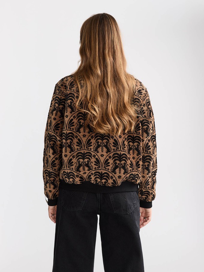 Berta Reversible Bomber Jacket Palm/Black from Yahmo