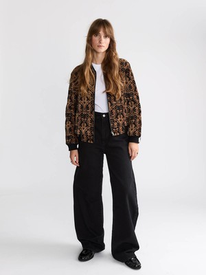 Berta Reversible Bomber Jacket Palm/Black from Yahmo