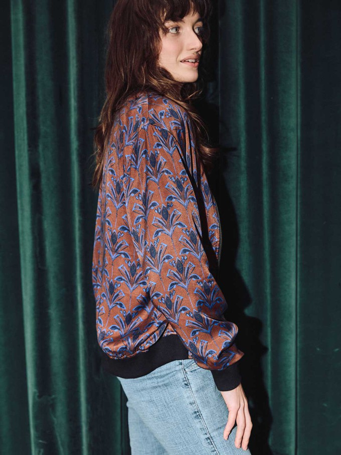 Ruth Reversible Bomber Jacket moka/navy from Yahmo