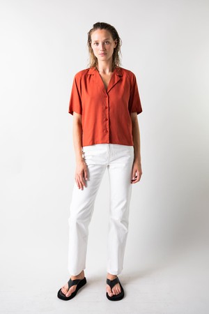 mineral red Tencel Bowling Shirt from Yahmo