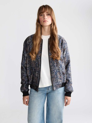 Elsa Reversible Bomber Jacket Paisley/Navy from Yahmo