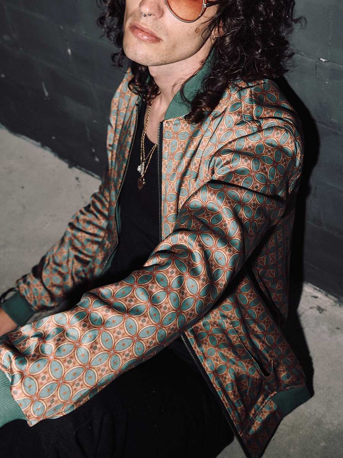 Oskar Reversible Bomber Jacket atlas/teal from Yahmo