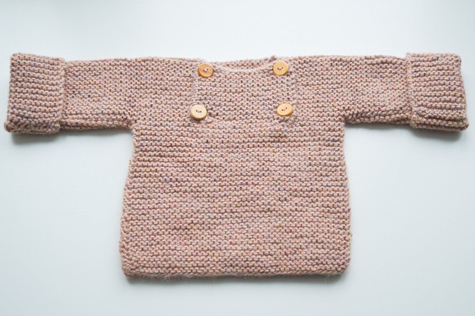 Baby Sweater | Baby Rose | 100% Baby Alpaca Wool | 6-12 Months from Yanantin Alpaca