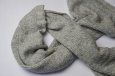 Tightly Knitted Extra Large Scarf | Silvery Grey | Baby Alpaca & Merino Wool Blend van Yanantin Alpaca