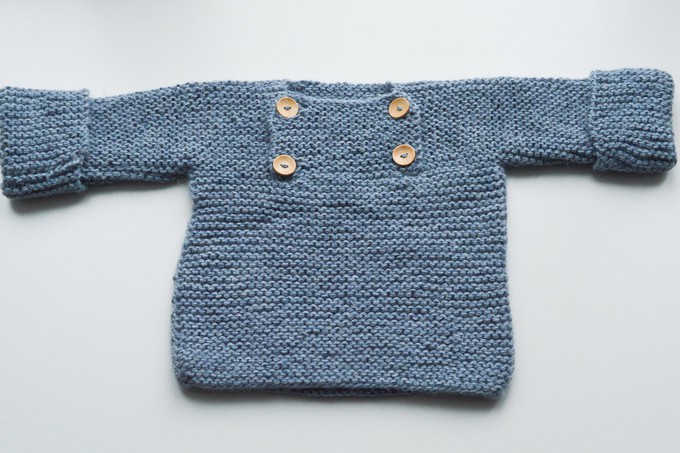 Baby Sweater | Baby Sky | 100% Baby Alpaca Wool | 6-12 Months from Yanantin Alpaca