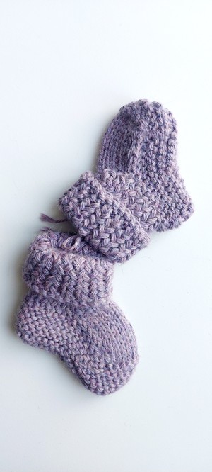 Baby Socks | 100% Baby Alpaca Wool | 3-6 Months | Baby Lila from Yanantin Alpaca