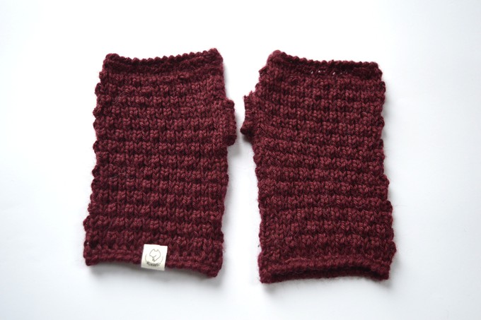 Fingerless Mittens | 100% Baby Alpaca | Fine-Knit Look from Yanantin Alpaca