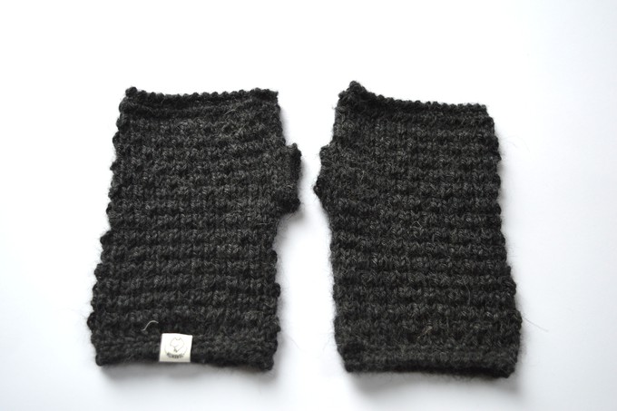Fingerless Mittens | 100% Baby Alpaca | Fine-Knit Look from Yanantin Alpaca