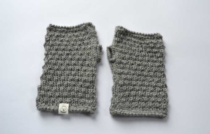 Fingerless Mittens | 100% Baby Alpaca | Fine-Knit Look from Yanantin Alpaca