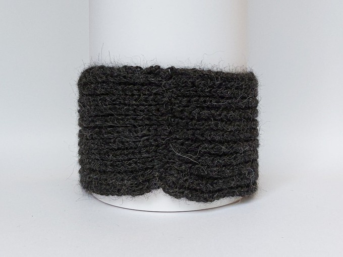 Knitted Headband | Stormy Night Grey | 100% Alpaca Wool from Yanantin Alpaca