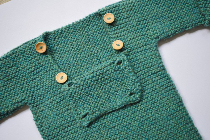 Baby Sweater | Baby Peacock | 100% Baby Alpaca Wool | 6-12 Months from Yanantin Alpaca