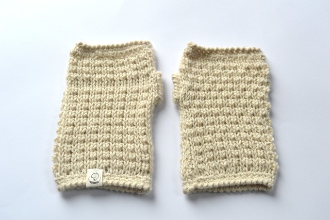 Fingerless Mittens | 100% Baby Alpaca | Fine-Knit Look from Yanantin Alpaca