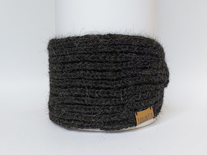 Knitted Headband | Stormy Night Grey | 100% Alpaca Wool from Yanantin Alpaca