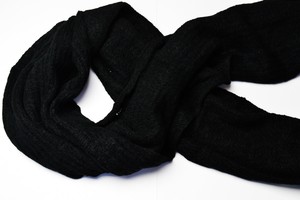 Extra Large Scarf | Midnight Black | Baby Alpaca & Merino Wool Blend | Loosely Knitted from Yanantin Alpaca