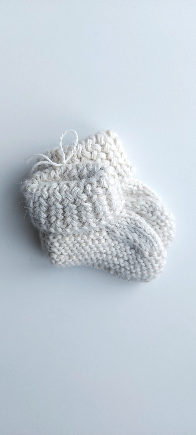 Baby Socks | 100% Baby Alpaca Wool | 3-6 Months | Baby Vanilla from Yanantin Alpaca