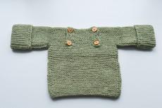 Baby Sweater | Baby Grass | 100% Baby Alpaca Wool | 3-6 Months van Yanantin Alpaca