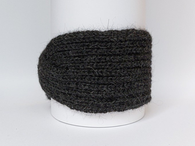 Knitted Headband | Stormy Night Grey | 100% Alpaca Wool from Yanantin Alpaca