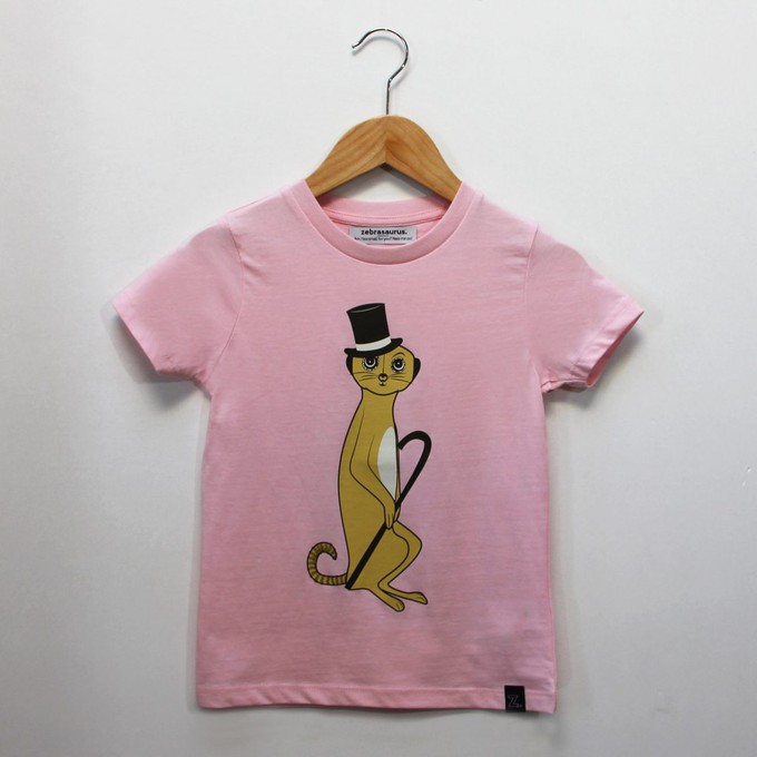 Kinder t-shirt ‘Stok-staartje’ – Pink from zebrasaurus