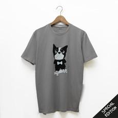T-shirt Baggy Dog (Adult) | Stone grey van zebrasaurus
