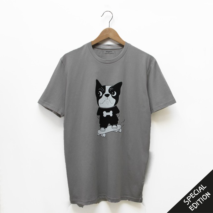 T-shirt Baggy Dog (Adult) – Stone grey from zebrasaurus