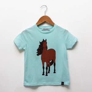 Kinder t-shirt ‘Horse-d’oeuvre’ | Aqua from zebrasaurus